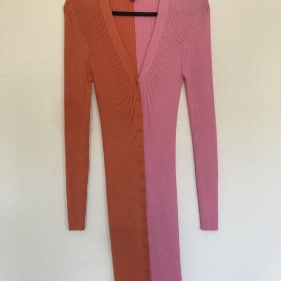 Staud Size Medium Shoko Cardigan Midi Dress - Picture 4 of 7